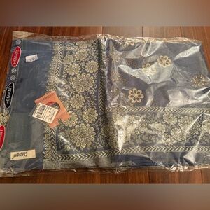 NWT Blue Beaded Embroidered Shawl